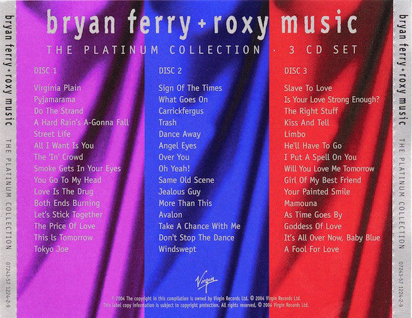 Bryan Ferry + Roxy Music : The Platinum Collection (3xCD, Comp)