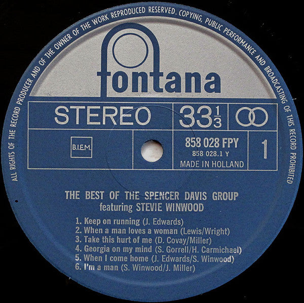 Steve Winwood with The Spencer Davis Group : The Best Of Stevie Winwood With The Spencer Davis Group (LP, Comp)