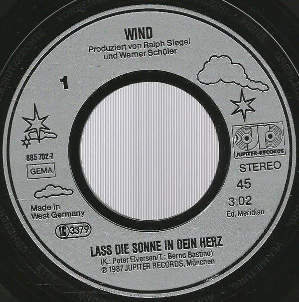 Wind (4) : Lass Die Sonne In Dein Herz (7", Single)