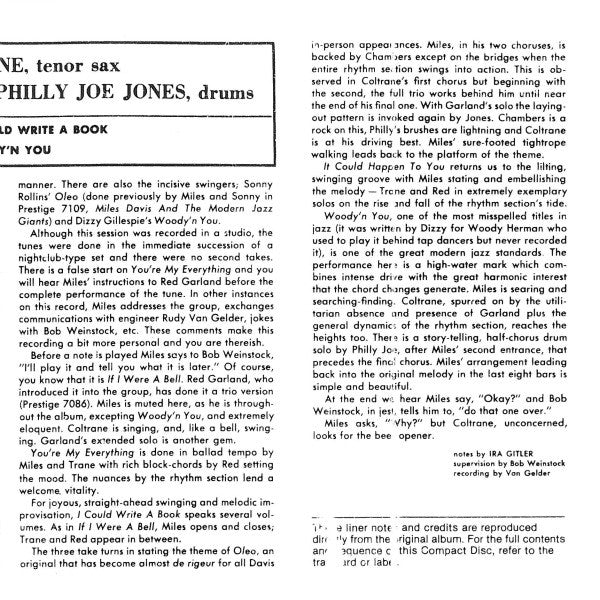 The Miles Davis Quintet : Relaxin' With The Miles Davis Quintet (CD, Album, RE, RM)
