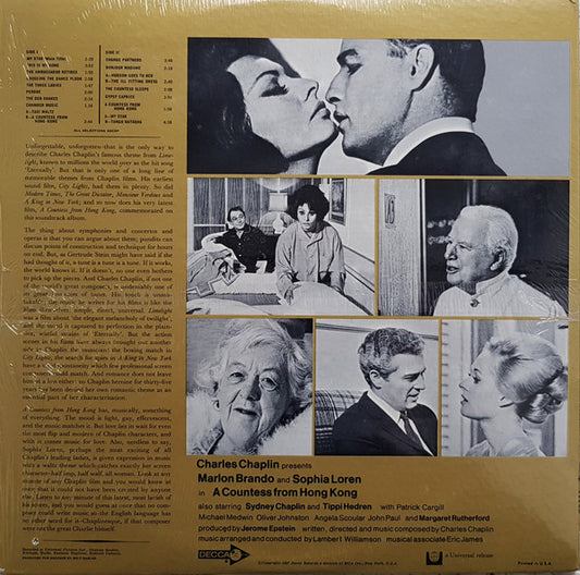 Charlie Chaplin : Charles Chaplin's A Countess From Hong Kong - The Original Soundtrack Album (LP, Album)