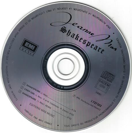 Jeanne Mas : Shakespeare (CD, Maxi)