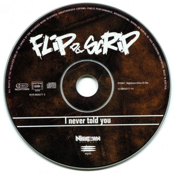 Flip Da Scrip : I Never Told You (CD, Maxi)