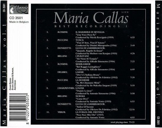 Maria Callas : Best Recordings 1 (CD, Comp)