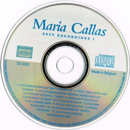 Maria Callas : Best Recordings 1 (CD, Comp)