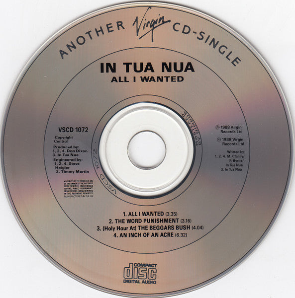 In Tua Nua : All I Wanted (CD, Single)