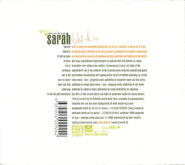 Sarah (10) : Wat Ik Wil (CD, Album, Enh, Sli)