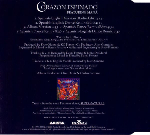 Santana Featuring Maná : Corazon Espinado (CD, Maxi)