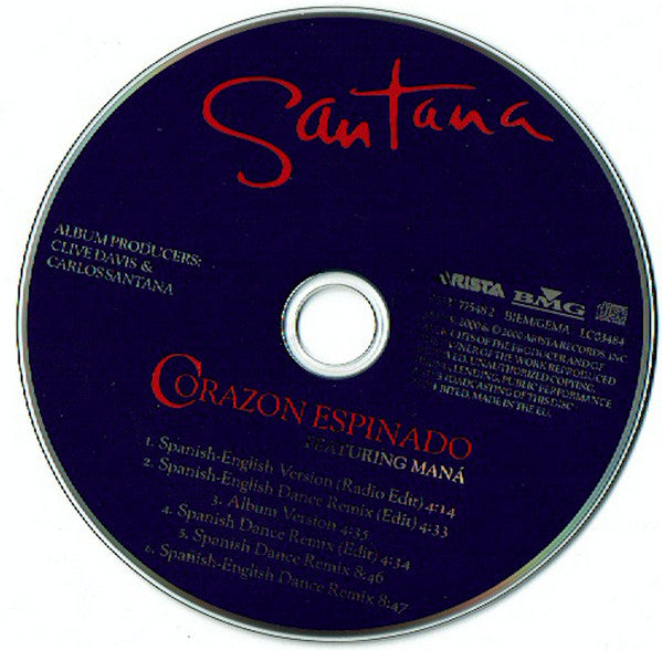 Santana Featuring Maná : Corazon Espinado (CD, Maxi)