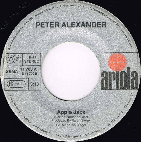 Peter Alexander : Feierabend (7", Single)