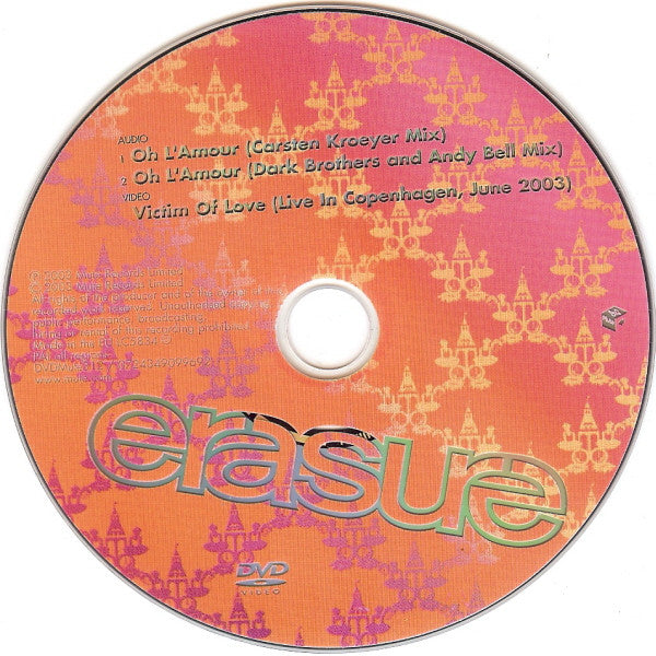 Erasure : Oh L'Amour (DVD-V, Single, PAL, Dol)