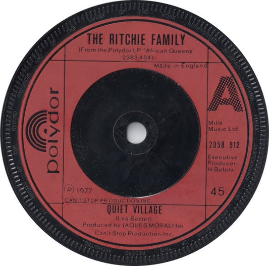 The Ritchie Family : Quiet Village (7", Single)