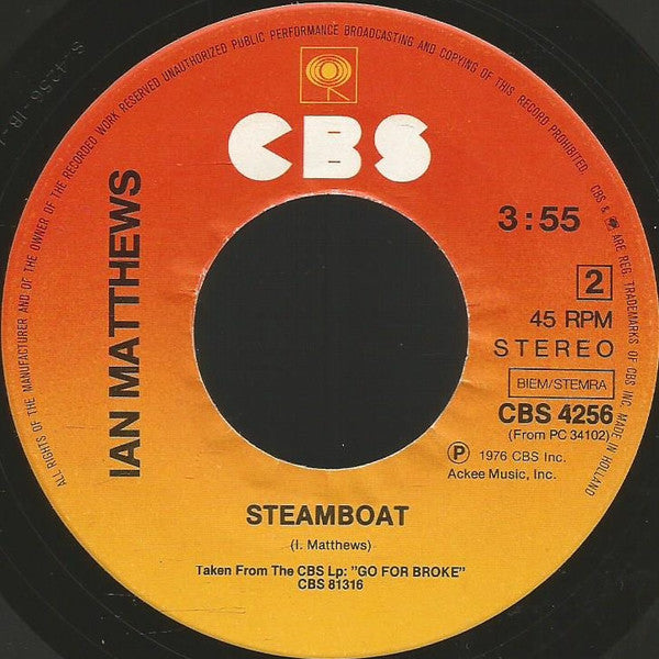 Iain Matthews : Brown Eyed Girl (7", Single)