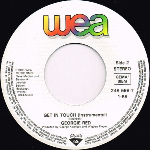 Georgie Red : Get In Touch (7", Single)