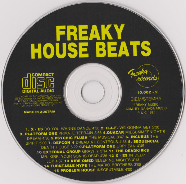 Various : Freaky House Beats (CD, Comp)