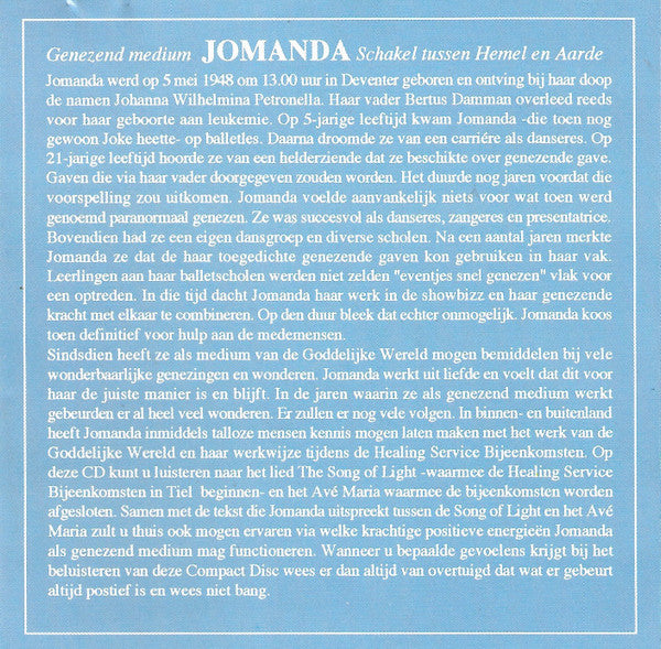 Jomanda (2) : Song Of Light / Avé Maria (CD, EP)