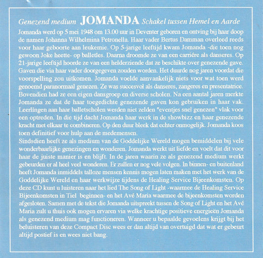 Jomanda (2) : Song Of Light / Avé Maria (CD, EP)