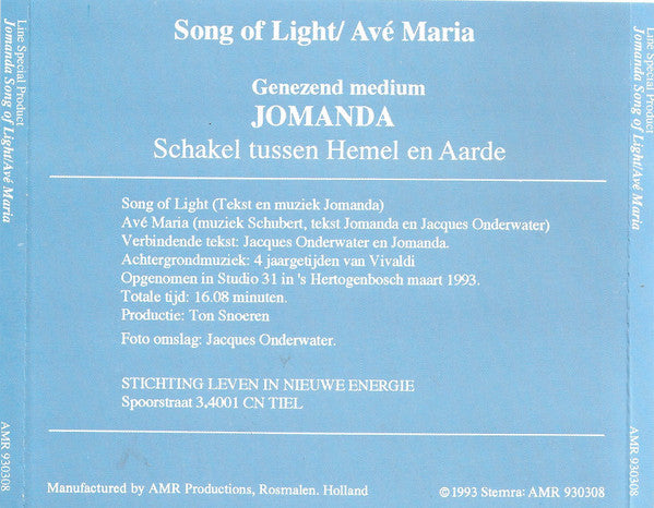Jomanda (2) : Song Of Light / Avé Maria (CD, EP)