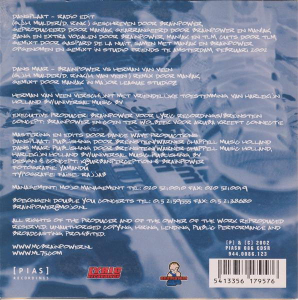 Brainpower : Dansplaat (CD, Single)