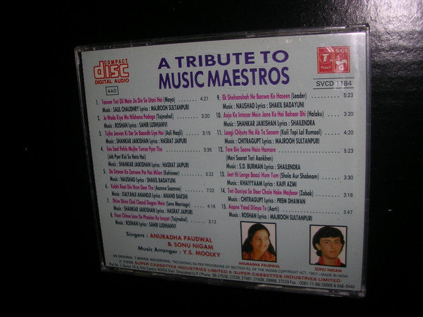 Anuradha Paudwal, Sonu Nigam : A Tribute To Music Maestros (CD)