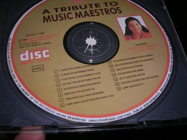 Anuradha Paudwal, Sonu Nigam : A Tribute To Music Maestros (CD)