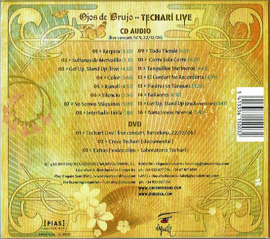 Ojos de Brujo : Techarí Live (CD, Album + DVD-V)