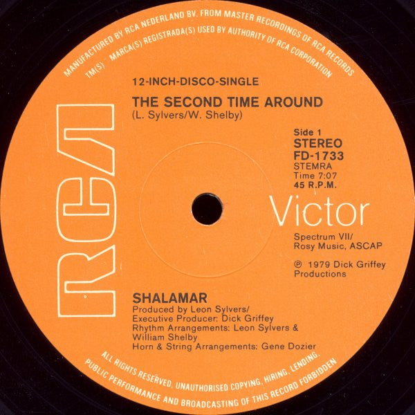 Shalamar : The Second Time Around (Special 12" Disco Mix) (12", Single)