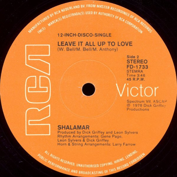 Shalamar : The Second Time Around (Special 12" Disco Mix) (12", Single)
