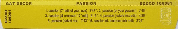 Gat Decor : Passion (CD, Maxi)