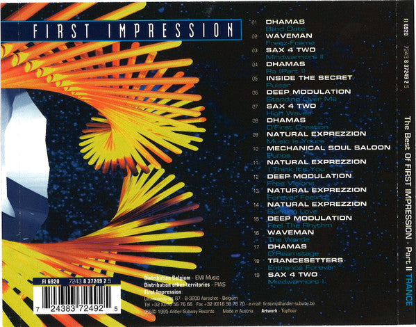Jaydee : First Impression - Part 2: Trance (CD, Comp, Mixed)