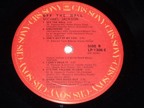 Michael Jackson : Off The Wall (LP, Album)
