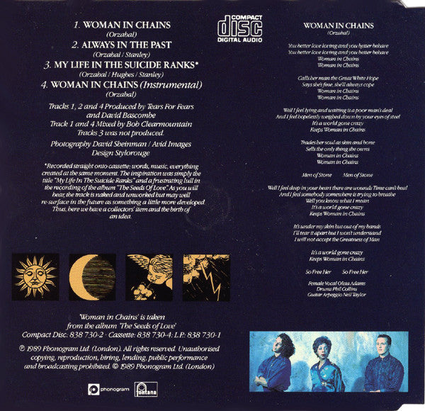 Tears For Fears : Woman In Chains (CD, Single)