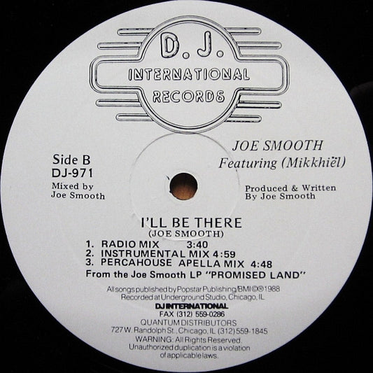 Joe Smooth Featuring Mike Benson : I'll Be There (12")