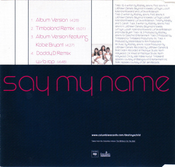 Destiny's Child : Say My Name (CD, Maxi)