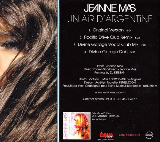 Jeanne Mas : Un Air D'Argentine (Remixes) (CD, Maxi, Dig)