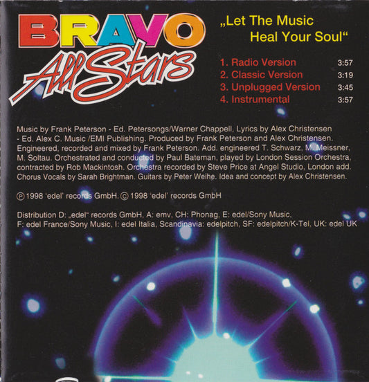 Bravo All Stars : Let The Music Heal Your Soul (CD, Maxi)