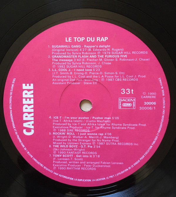 Various : Le Top Du Rap (LP, Comp)