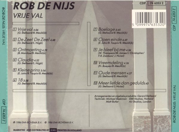 Rob De Nijs : Vrije Val (CD, Album)