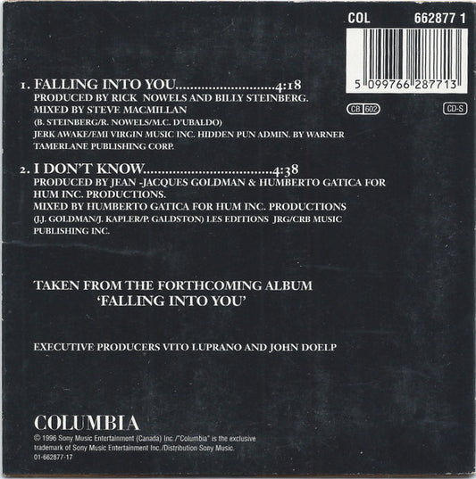 Céline Dion : Falling Into You (CD, Single, Car)