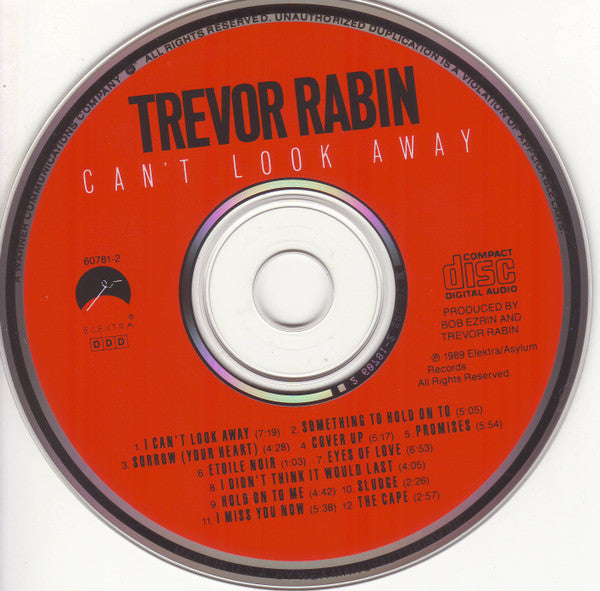 Trevor Rabin : Can't Look Away (CD, Album, M/Print)