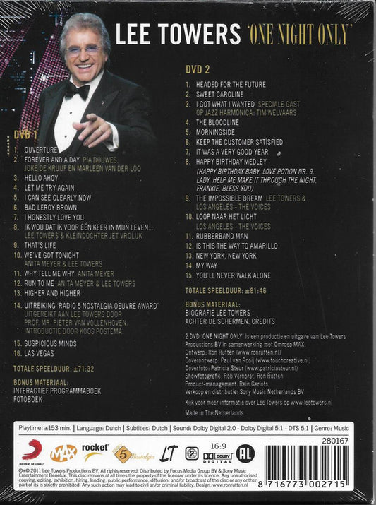 Lee Towers : One Night Only (Live In Ahoy) (2xDVD-V)
