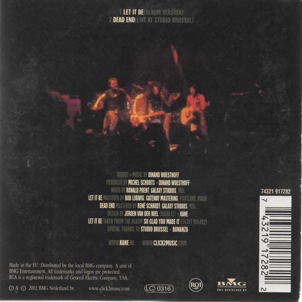 Kane (2) : Let It Be (CD, Single)
