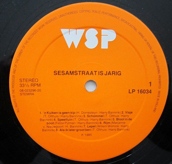 Sesamstraat : Sesamstraat Is Jarig (LP)