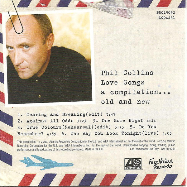 Phil Collins : Love Songs (A Compilation... Old And New) (CD, Comp, Promo, Smplr)