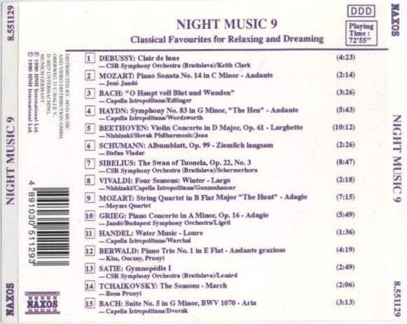 Various : Night Music 9 (Classical Favourites For Relaxing And Dreaming) (CD, Comp)