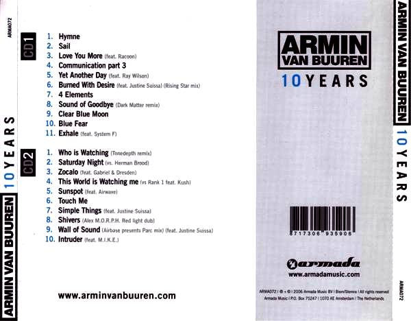 Armin van Buuren : 10 Years (2xCD, Comp)