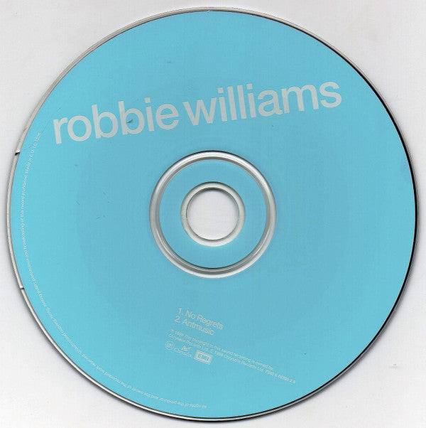 Robbie Williams : No Regrets (CD, Single, Car)