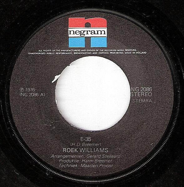 Roek Williams : E-35 (7", Single)