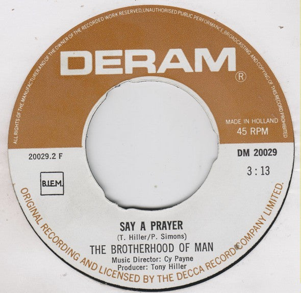 Brotherhood Of Man : United We Stand (7", Single)