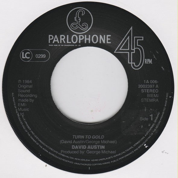 David Austin : Turn To Gold (7", Single)